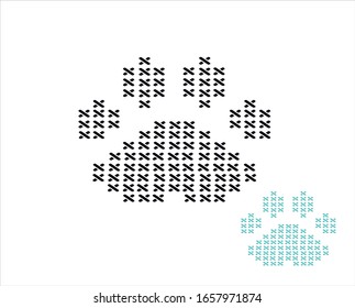 cat and dog canvas stitch vector 