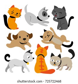 cat and dog character design