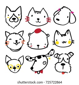 cat and dog character design