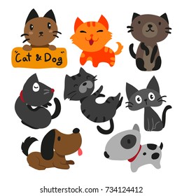 cat and dog character design