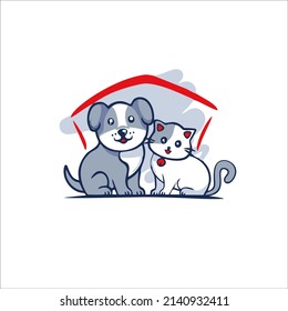 cat dog character design for your mascot, t-shirt and identity