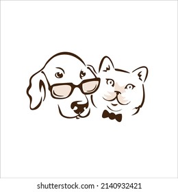 cat dog character design for your mascot, t-shirt and identity