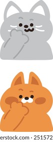 cat and dog character interesting expression emotion