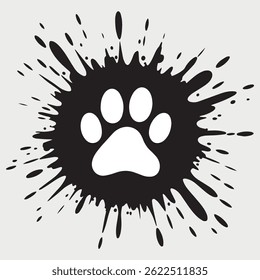 Cat or dog claw icon. Paw icon. Dog, cat claw icon. Zoo, veterinary logo element. Paw print vector symbol. Vector illustration