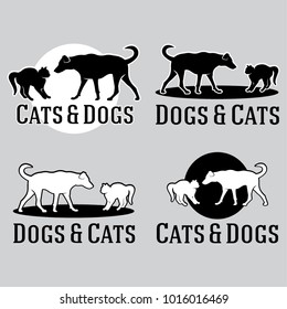 Cat Dog Company Signs Cats Dogs Stock Vector (Royalty Free) 1016016469 ...