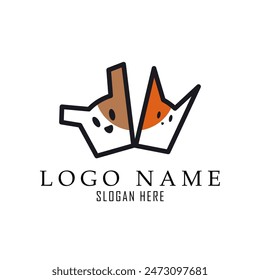 cat and dog cute logo suitable for pet shop, animal lover and company