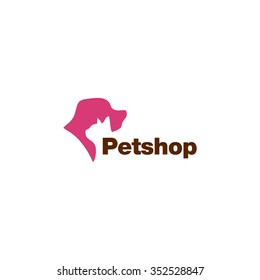 Cat And Dog Daycare And Pet Shop Logo Template