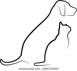 Cat Dog Digital EPs Vector graphics File