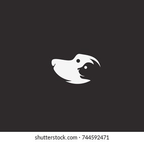 Cat and dog face hand drawn, pet shop, vector illustration