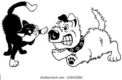 Dog Scared of Cat Stock Vectors, Images & Vector Art | Shutterstock