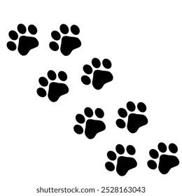 Cat or dog footprints, dog paw, cat paw