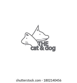 logotipo de amigos gatos y perros