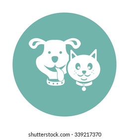 Cat and dog icon 