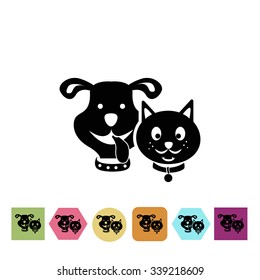 Cat and dog icon 