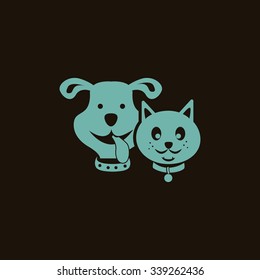 Cat and dog icon 