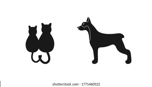 Cat and Dog icon set