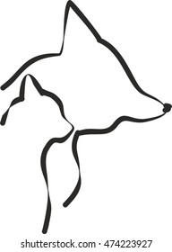 cat dog icon vector