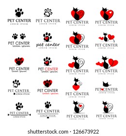 Cat And Dog Icons - Isolated On White Background - Vector Illustration, Graphic Design Editable For Your Design