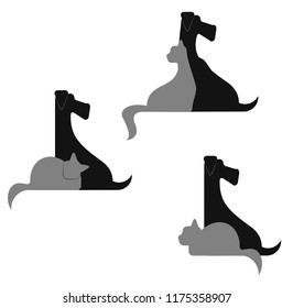 Cat dog. Imagination for logo design