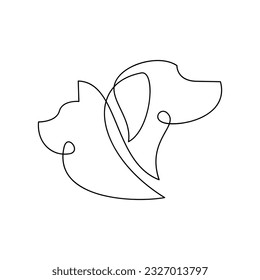 Design-Vorlage für Cat-und Hund-Linie für einzelne Symbole
