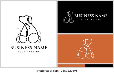 cat and dog line template