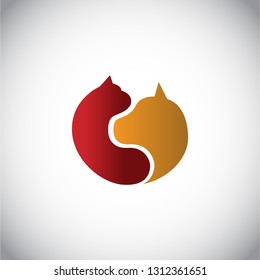 Cat Dog Logo Stock Vector (Royalty Free) 1312361651 | Shutterstock