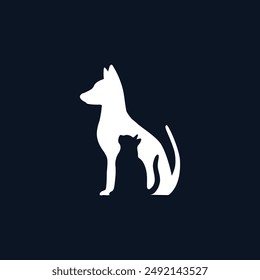 cat and dog logo design