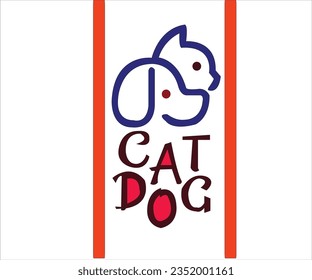 CAT AND DOG LOGO Design By Adobe illustrator