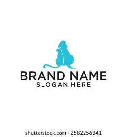 Cat and dog logo design, suitable for your pet logo