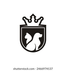 Cat and Dog logo design, vector and illustration	