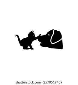 Cat and Dog logo design vector illustration