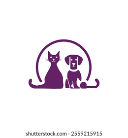 cat dog logo icon vector template