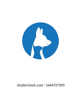 cat and dog logo template vector illustration