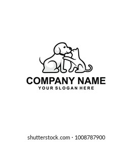 cat dog logo vector