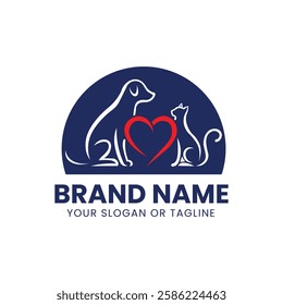 Cat Dog Logo Vector Design
