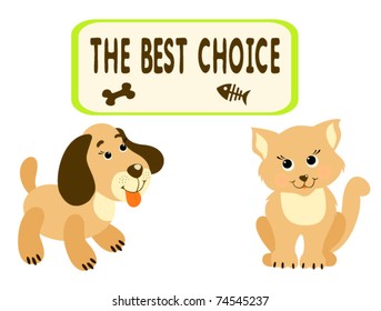 cat and dog looking at the sign (add your own message)