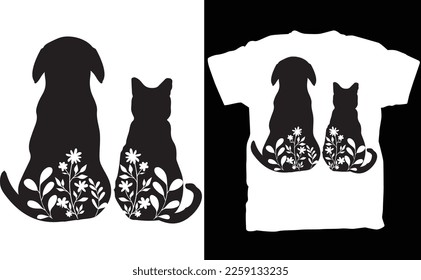 Cat Dog Lover Shirt, Cat Lover Gift, Dog Lover Gift , Heart Dog Cat Mom Tees, Dog  Tee Shirt, Pet Lover Shirt, Animal Shirt