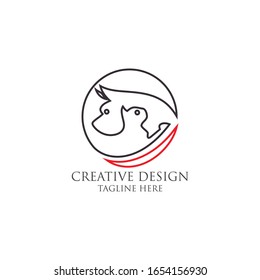 CAT AND DOG MINIMAL LOGO FOR YOUR BUSINESS.