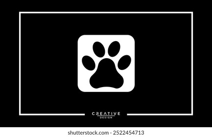 Icono de pata de gato o perro. Icono de la pata. Perro, icono de pata de gato.	
