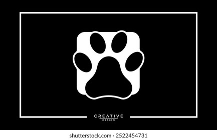 Icono de pata de gato o perro. Icono de la pata. Perro, icono de pata de gato.	
