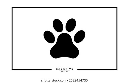 Cat or dog paw icon. Paw icon. Dog, cat paw icon.	
