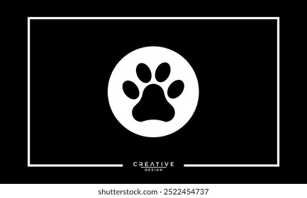 Icono de pata de gato o perro. Icono de la pata. Perro, icono de pata de gato.	
