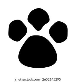 Cat or dog paw icon. Footprint icon. Dog, cat paw icon. Zoo, veterinarian logo element. Footprint vector symbol. Vector illustration.