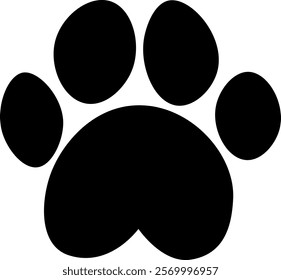 Cat or dog paw icon. graphic line vector illustration. Dog, cat paw icon. Zoo, vet logo element. Paw print vector symbol. Vector illustration. 
