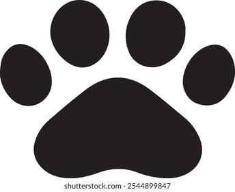 Cat or dog paw icon print vector illustration symbol