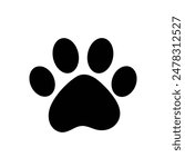 Cat or dog paw icon. Paw icon. Dog, cat paw icon. Zoo, vet logo element. Paw print vector symbol. Vector illustration. Eps file 157.