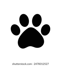 Cat or dog paw icon. Paw icon. Dog, cat paw icon. Zoo, vet logo element. Paw print vector symbol. Vector illustration. Eps file 157.