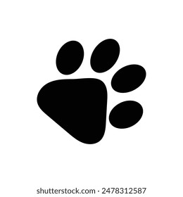 Cat or dog paw icon. Paw icon. Dog, cat paw icon. Zoo, vet logo element. Paw print vector symbol. Vector illustration. Eps file 152.