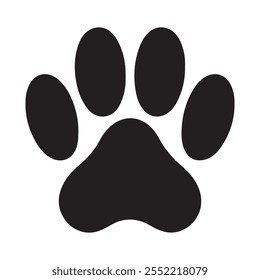 Icono de pata de gato o perro. Icono de la pata. Perro, icono de pata de gato. Zoológico, elemento de logotipo veterinario. Símbolo de Vector con estampado de patas. Ilustración vectorial.