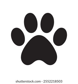 Icono de pata de gato o perro. Icono de la pata. Perro, icono de pata de gato. Zoológico, elemento de logotipo veterinario. Símbolo de Vector con estampado de patas. Ilustración vectorial.